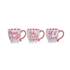 Dei - Christmas Sayings Teacup Mug - Set of 3