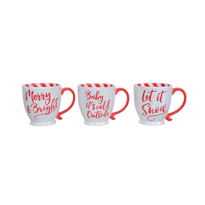 Dei - Christmas Sayings Teacup Mug - Set of 3