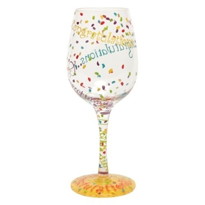 Congratulations Wine Glass