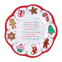 Department 56 - Cookie Giving Plate - Mrs Claus' Sweet Shoppe