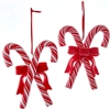 Kurt Adler - CrissCross Candy Cane Ornaments - Set of 2