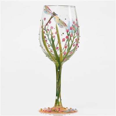 Dragonfly Party Wine Glass
