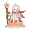 Cherished Teddies - Ethel Snowbear Figurine w/ Bird House and Fence -  132847