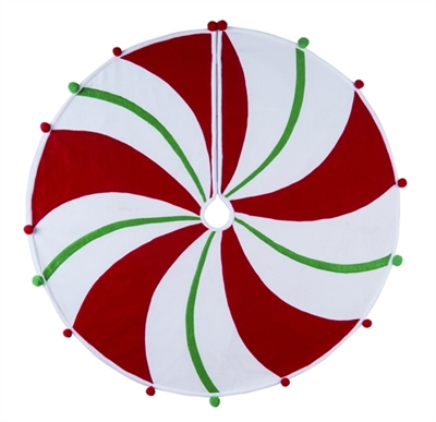 Felt Peppermint Christmas Tree Skirt - 42"