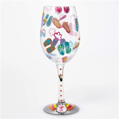 Lolita - Flip Flops Too - 15 oz Wine Glass