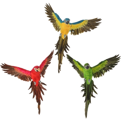 Flying Parrots -16" - Set of 3