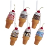 Kurt Adler - Foam Ice Cream Ornaments 6" - set of 6