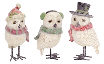 Frosted Winter Owls