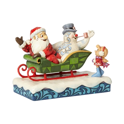 Jim Shore Frosty and Karen Sledding Figurine