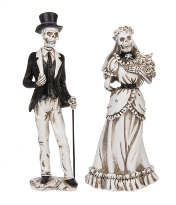 GANZ - Skeleton Bride And Groom Figurines - 10" - Set of 2