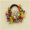 Gerson - 16" Natural Twig Easter Wreath w/ Bunny, Eggs and Butterflies