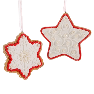 Gingerbread Ornaments - Set of 2 - Raz Imports