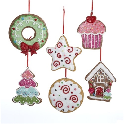 Gingerbread Ornaments - Claydough- Set of 6