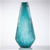 Glacier Tapered Glass Vase Tall - Teal - Torre & Tagus