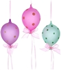 Kurt Adler - Glass Balloon Ornaments with Dots- Set of 3