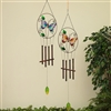 Gerson - Glass Butterfly Wind Chimes - Set of 2 - 33.0 inches