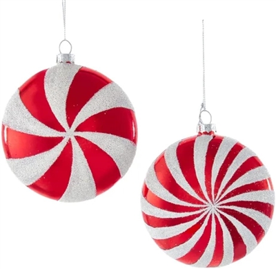 Kurt Adler - Glass Candy Cane Ornaments set of 2