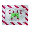 Transpac - Glass Candy Cane Holiday Plate