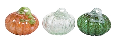 Transpac - Glass Classic Pumpkins - Set of 3