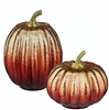 Grasslands Road - Glass Light Up Pumpkins Set of 2 - LED