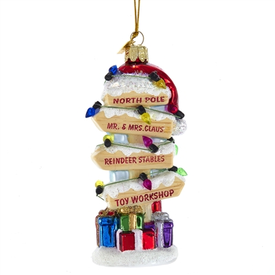 Noble Gems - Glass North Pole Ornament