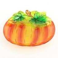 Glass Pumpkin Plate - 10 inch