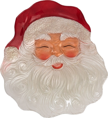 Glass Santa Face Plate