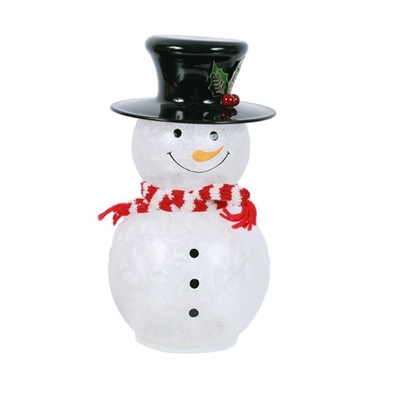 DEI - LED Glass Snowman Decor - Large