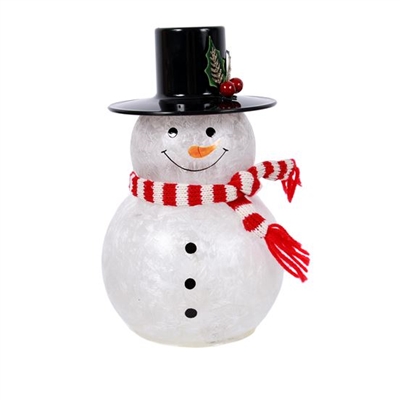 DEI - LED Glass Snowman Decor - Small