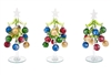 Glass Trees with Miniature Ornaments Set of 3 - Ganz - 8.25  inches