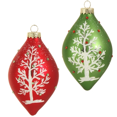 Glittered Tree Finial Ornament