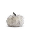 K&K Interiors - 7 Inch Gray Three Tone Faux Fur Pumpkin