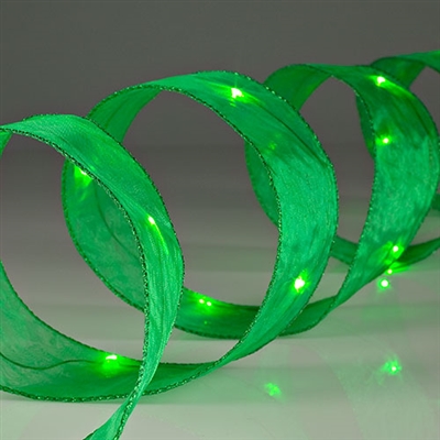 Shape-able Mesh Ribbon with Green LED's