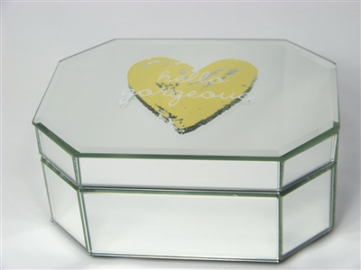 Kensie Home Glass Trinket Box - 'Hello Georgeous'