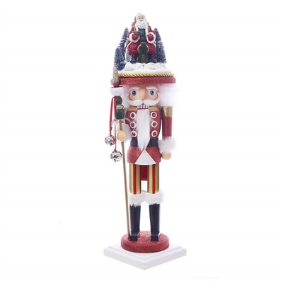 Kurt Adler - 18" Hollywood  Santa Sled Hat Nutcracker