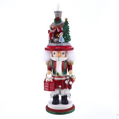 Kurt Adler 17.5-inch Hollywood Stockings On Fire Place Nutcracker