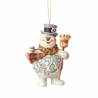 Jim Shore - Frosty With Broom Ornament