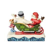 Jim Shore Santa, Frosty and Karen with Sleigh