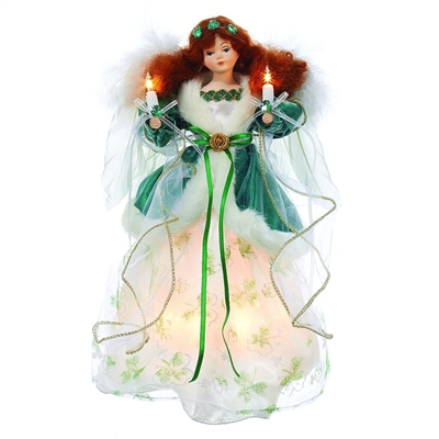 Kurt Adler - Irish Angel Treetop - 12-Inch