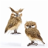 Kurt Adler Brown Standing Owl Ornaments . Set of 2