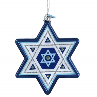 Kurt Adler - Noble Gems Star of David Hanukkah Ornament