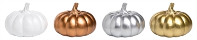 Large Elegant Pumpkins - Set of 4