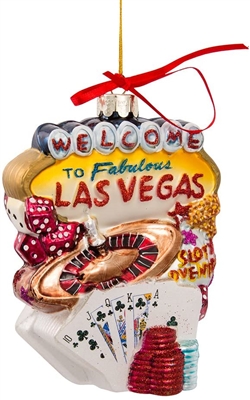 Kurt Adler - Las Vegas Cityscape Glass Ornament