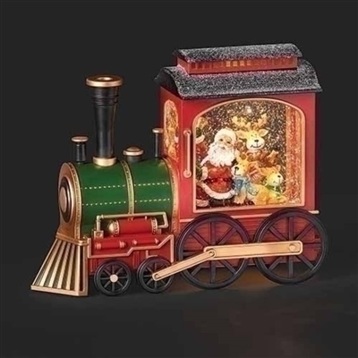 Roman - Led Swirl Train Engine Santa and Deer w/cord