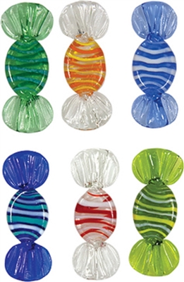 Large Global village Glass Candies - Set of 6