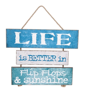 Life is Better in Flip Flops - Wall Plaque
