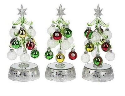 Light Up Christmas Trees Set of 3 - Ganz - 8.50 inches