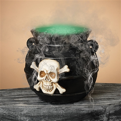 Gerson - Lighted Smoking Witches Cauldron - 14"