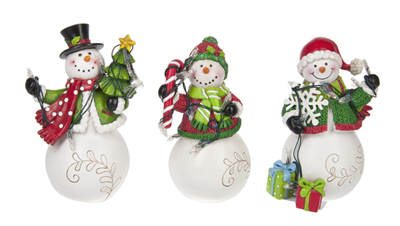 GANZ - Light Up Christmas - Lighted Snowmen - Set of 3