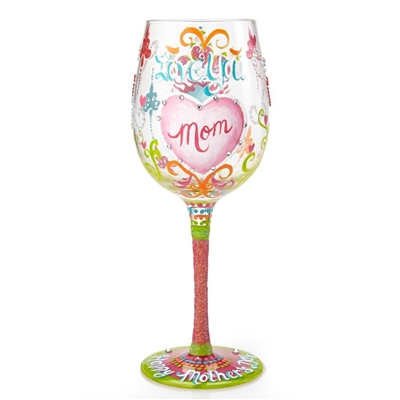 Lolita - I Love You Mom - 15 oz Wine Glass